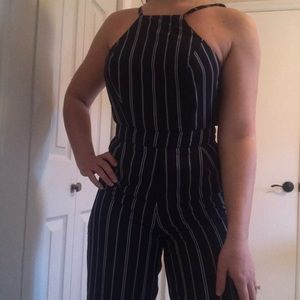 XS striped jumpsuit